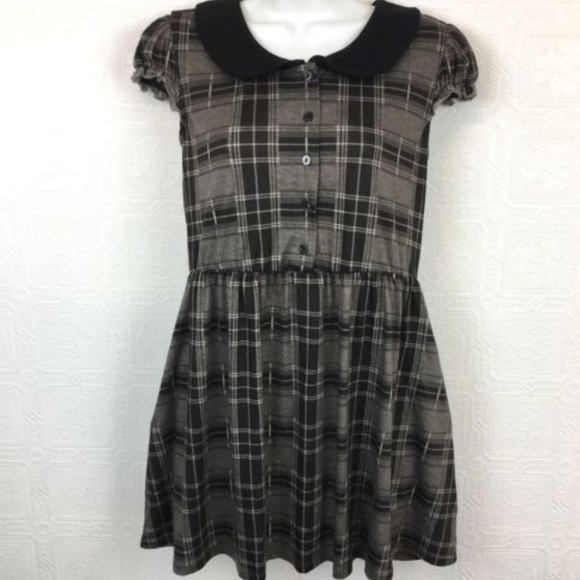 Tripp nyc Dresses & Skirts - Tripp NYC Plaid Paige Dress Black Gray Medium
